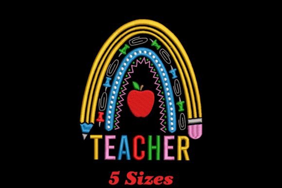 Rainbow Teacher Embroidery: A Seller's Review for Etsy Shops
