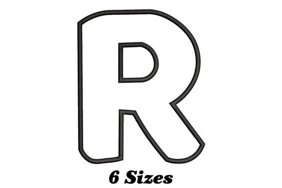 Reviewing Alphabet Letter R Outline for Custom Embroidery